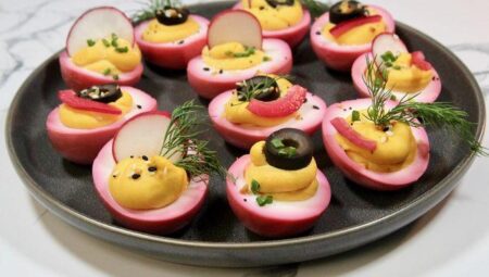 Beet Pickled Deviled Eggs