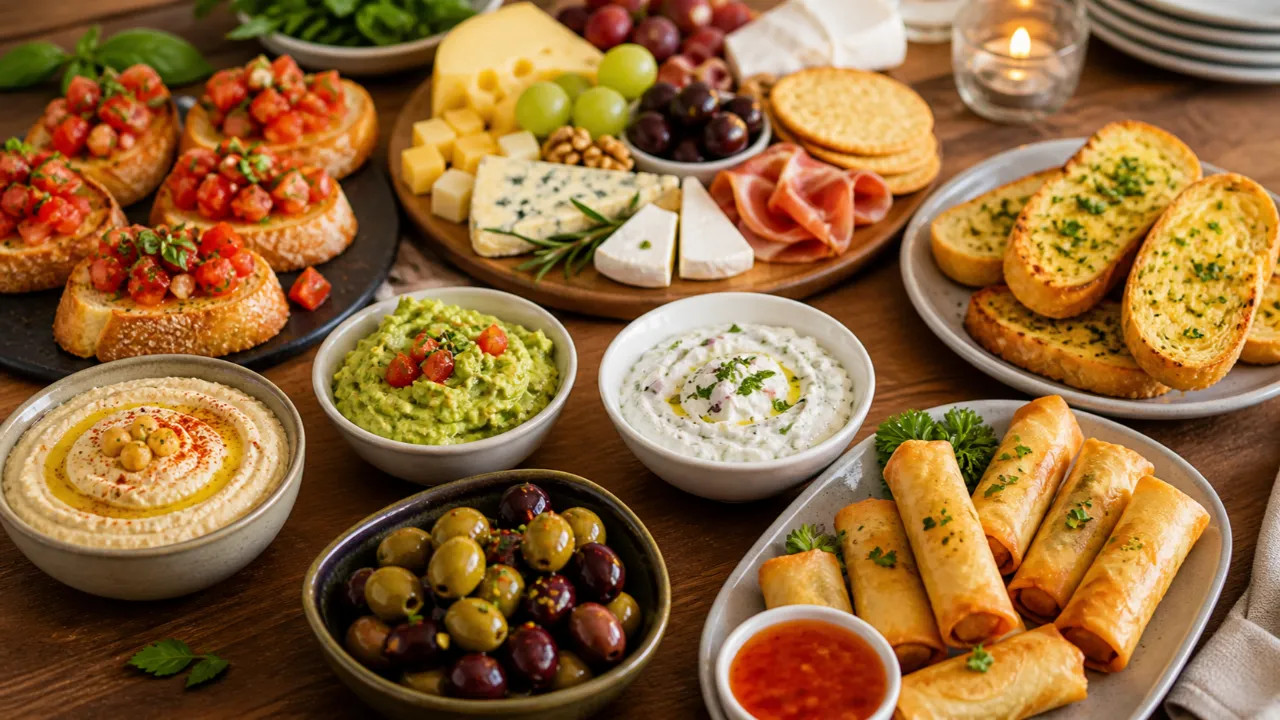 easy appetizers and starter recipes for parties and beginners